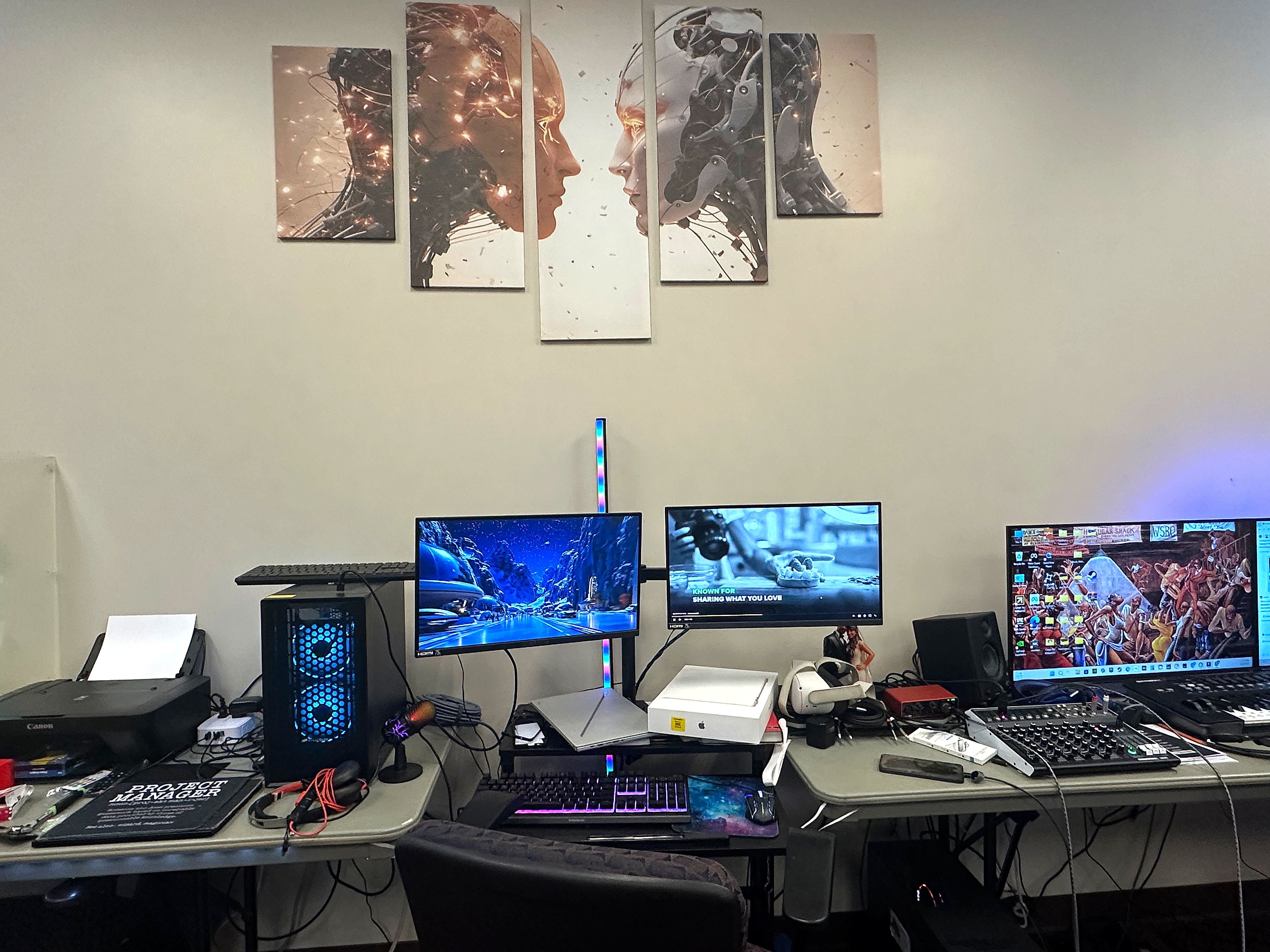 Gaming and streaming setup
