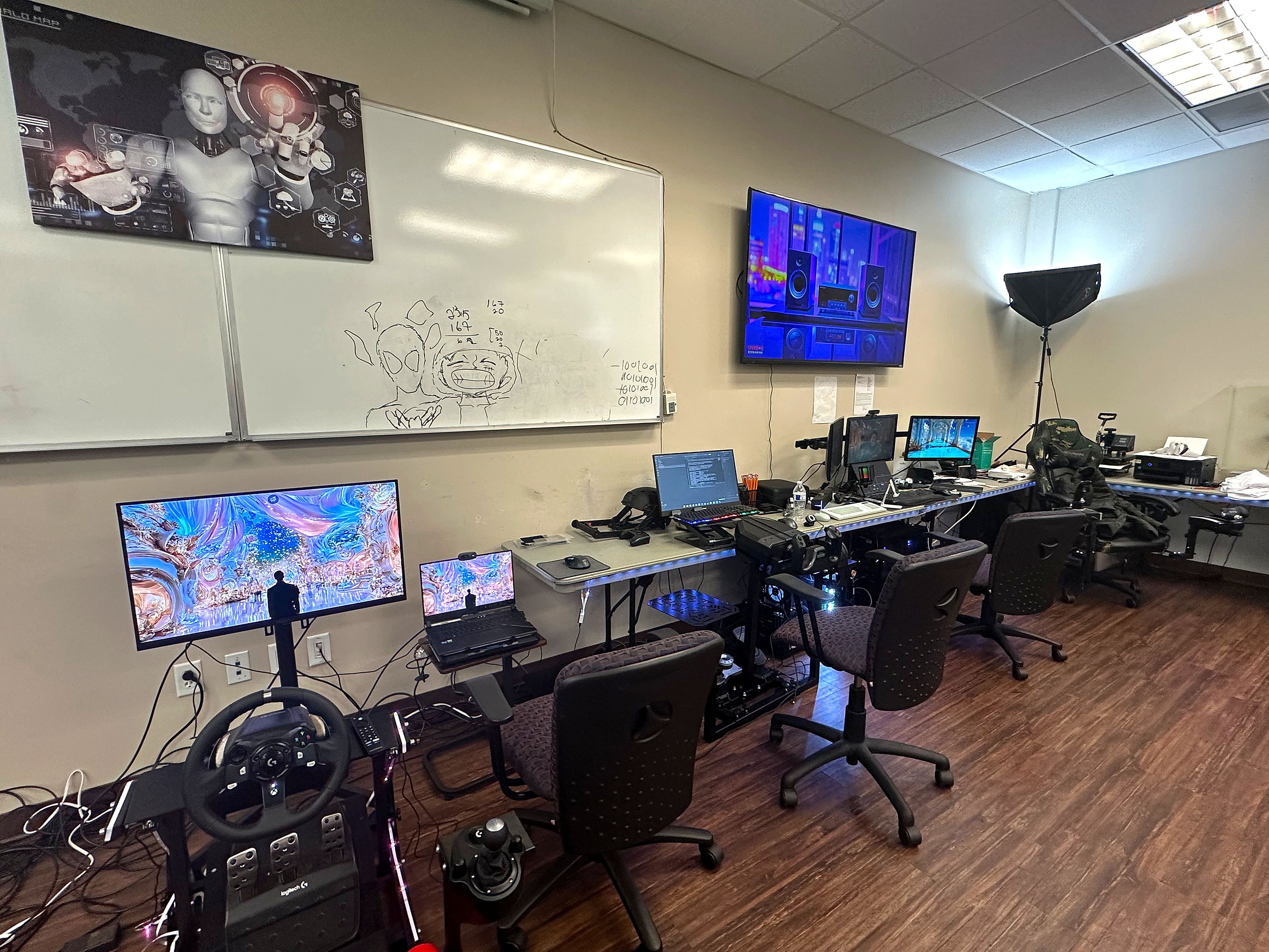 Gaming simulation setup