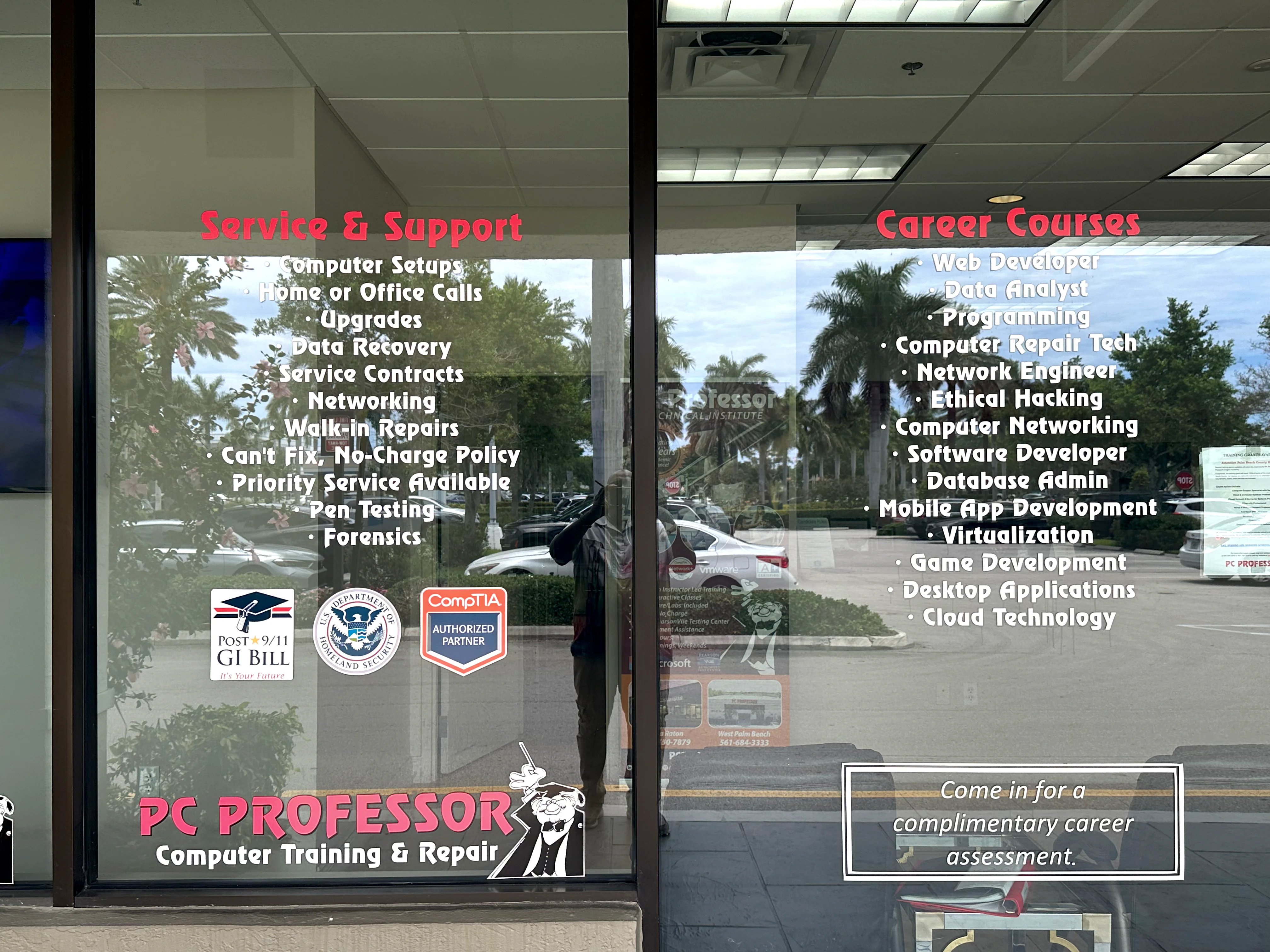 Service and support information display