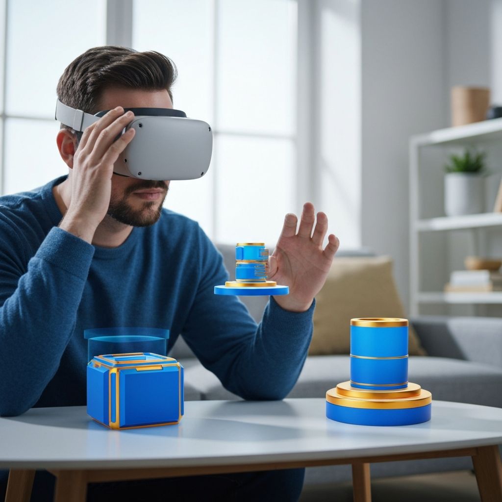 Mixed reality blending virtual objects with physical space